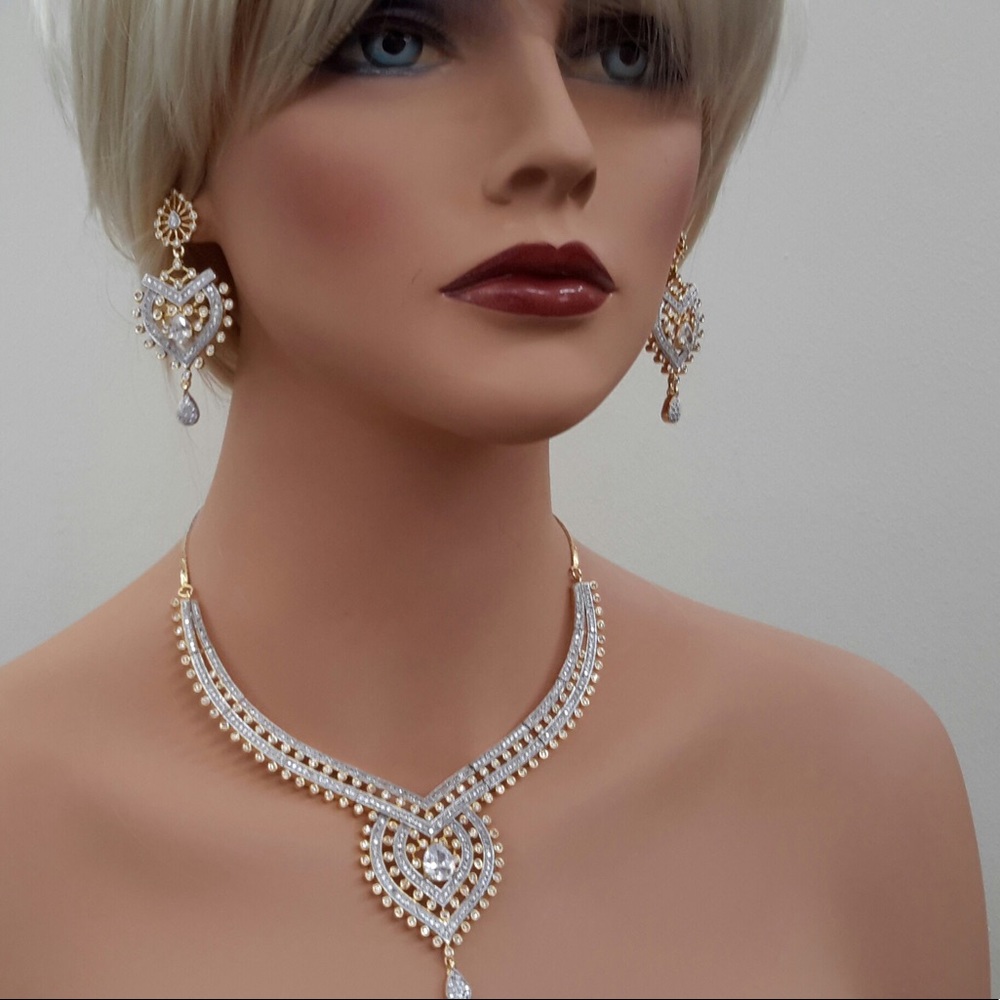 NWT Cubic Zirconia Necklace Set - Picture 6 of 8